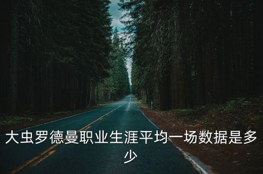 大蟲羅德曼職業生涯平均一場數據是多少