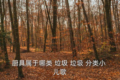 廚具屬于哪類 垃圾 垃圾 分類小 兒歌
