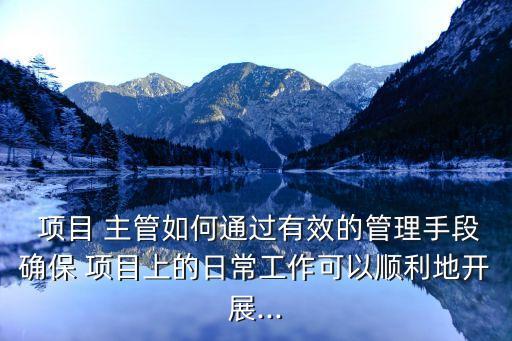 項目主管,資料項目管理機制是項目經(jīng)理負(fù)責(zé)制強調(diào)責(zé)權(quán)利對等