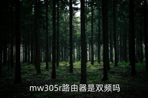 mw305r,雙頻無(wú)線路由器成為未來(lái)主流方向
