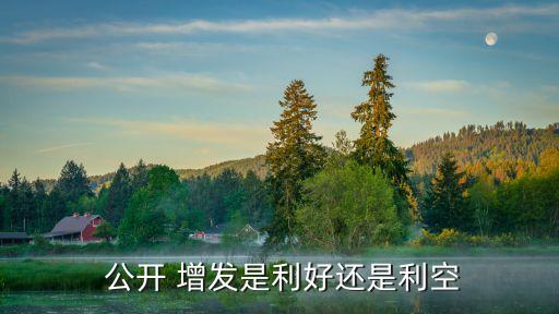  公開 增發是利好還是利空