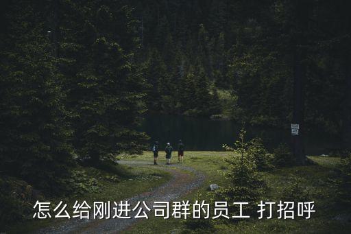 怎么給剛進(jìn)公司群的員工 打招呼