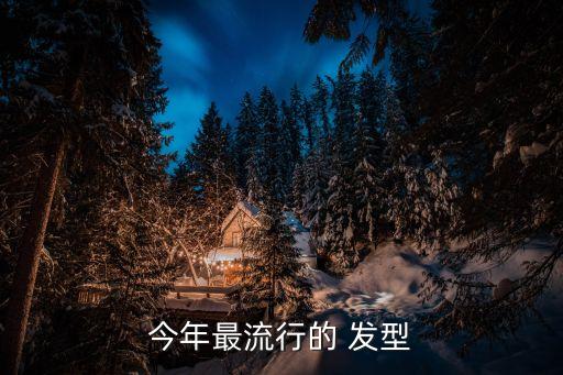 今年最流行的 發型