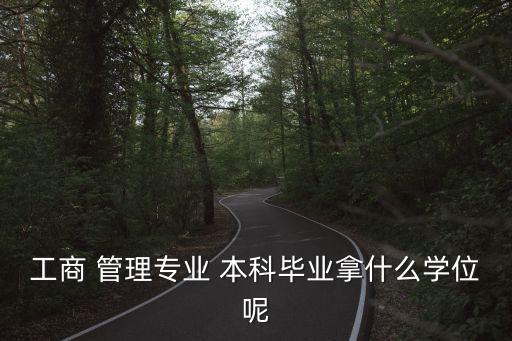 工商 管理專業(yè) 本科畢業(yè)拿什么學(xué)位呢