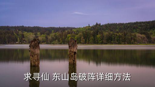 求尋仙 東山島破陣詳細方法