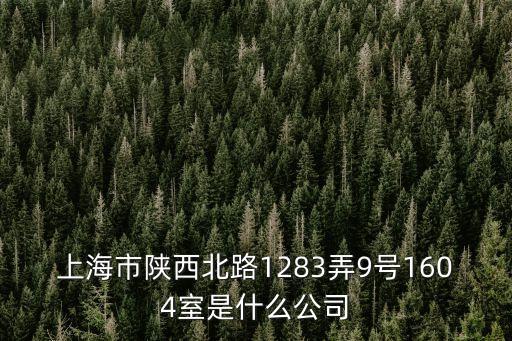 上海市紅古區云柔日化，上海市陜西北路1283弄9號1604室是什么公司