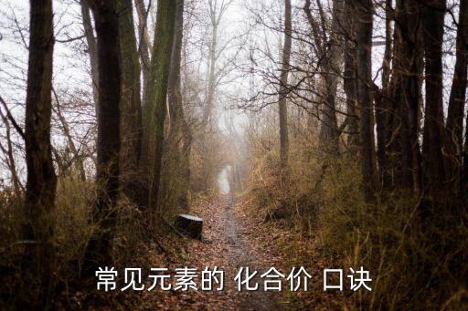 化合價口訣表,學習化合價知識首先要背熟表口訣