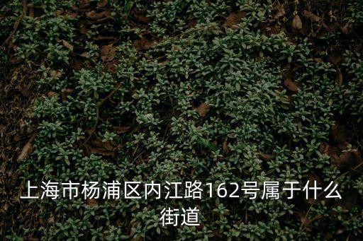 上海市楊浦區(qū)內(nèi)江路162號(hào)屬于什么街道