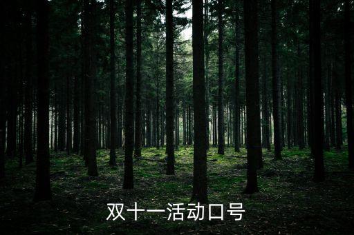 雙十一活動口號