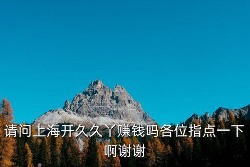 請問上海開久久丫賺錢嗎各位指點一下啊謝謝