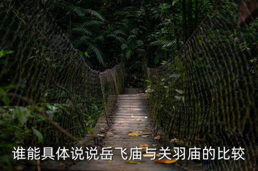 誰能具體說說岳飛廟與關羽廟的比較