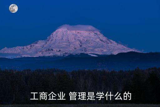  工商企業(yè) 管理是學(xué)什么的