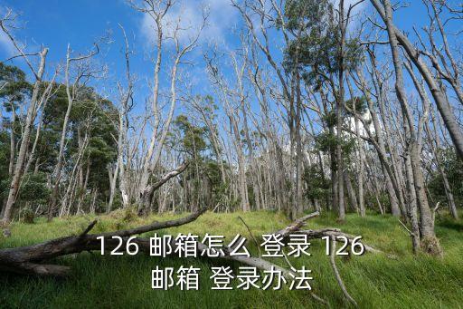  126 郵箱怎么 登錄 126 郵箱 登錄辦法