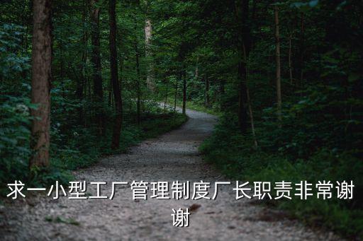 小型工廠規章制度，求小工廠規章制度