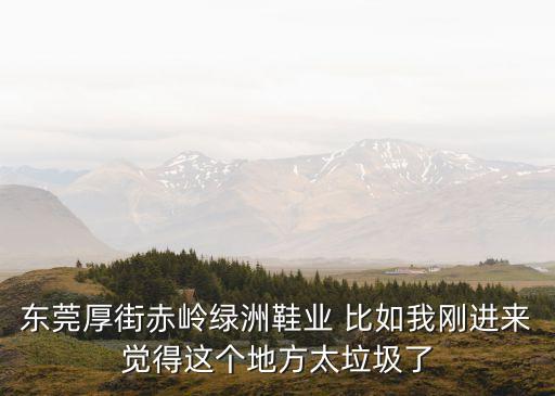 東莞厚街赤嶺綠洲鞋業 比如我剛進來覺得這個地方太垃圾了