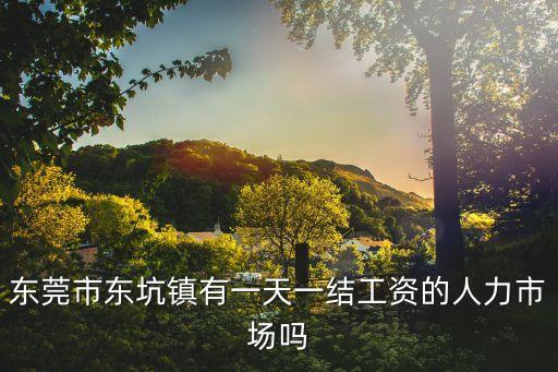 東莞市東坑鎮有一天一結工資的人力市場嗎