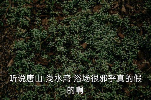 聽(tīng)說(shuō)唐山 淺水灣 浴場(chǎng)很邪乎真的假的啊
