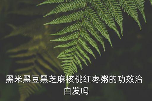 黑米黑豆黑芝麻核桃紅棗粥的功效治 白發嗎