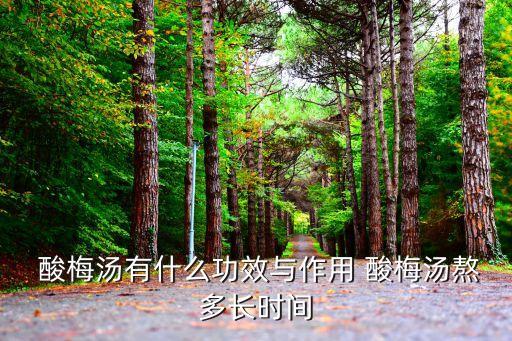  酸梅湯有什么功效與作用 酸梅湯熬多長時間