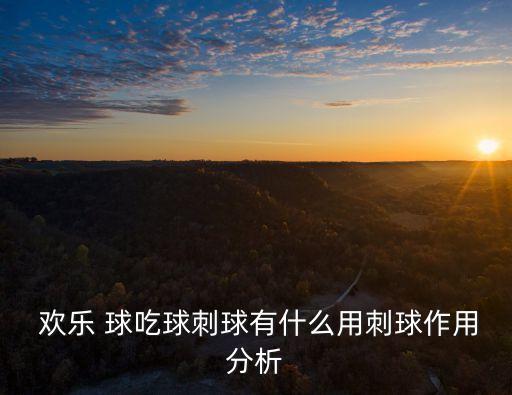  歡樂 球吃球刺球有什么用刺球作用分析