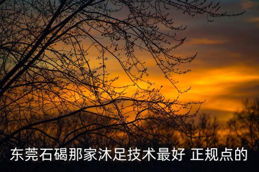 東莞石碣那家沐足技術(shù)最好 正規(guī)點(diǎn)的