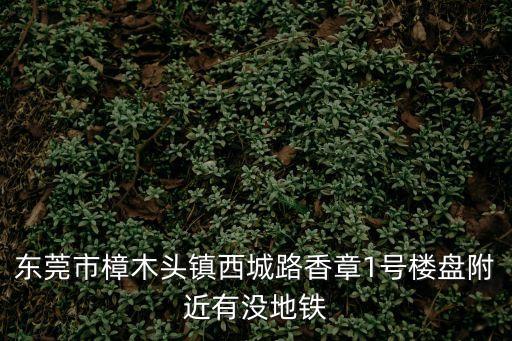 東莞市樟木頭鎮西城路香章1號樓盤附近有沒地鐵