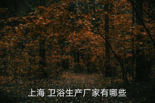 上海 衛浴生產廠家有哪些