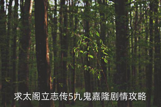 九鬼嘉隆，求太閣立志傳5九鬼嘉隆劇情攻略