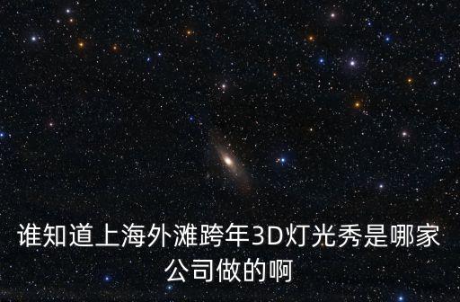 誰知道上海外灘跨年3D燈光秀是哪家公司做的啊