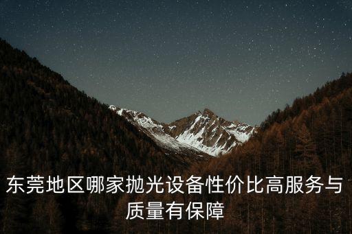 東莞地區(qū)哪家拋光設(shè)備性價(jià)比高服務(wù)與質(zhì)量有保障