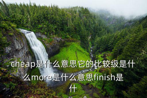 cheap是什么意思它的比較級是什么more是什么意思finish是什