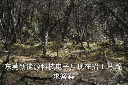 東莞新能源科技電子廠現(xiàn)在招工嗎 跪求答案