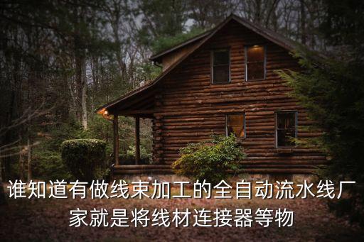 誰知道有做線束加工的全自動流水線廠家就是將線材連接器等物