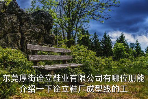 東莞厚街詮立鞋業(yè)有限公司有哪位朋能介紹一下詮立鞋廠成型線的工