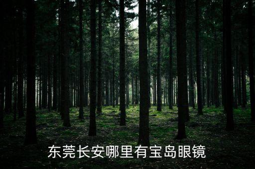 東莞長安哪里有寶島眼鏡