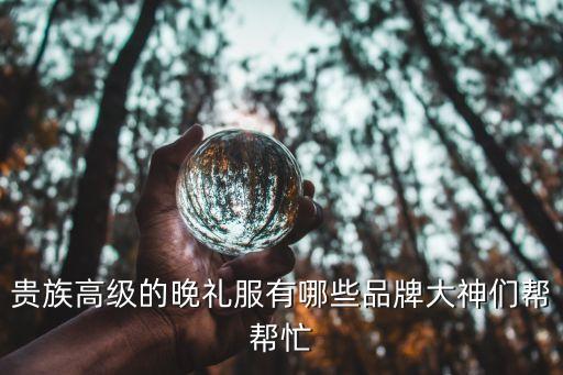 貴族高級的晚禮服有哪些品牌大神們幫幫忙