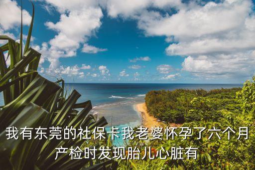 我有東莞的社保卡我老婆懷孕了六個月產檢時發現胎兒心臟有