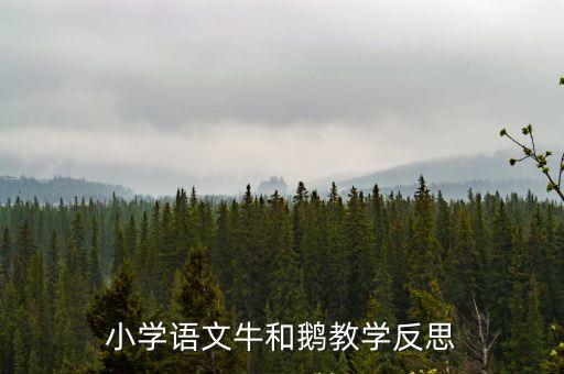 小學(xué)語文牛和鵝教學(xué)反思