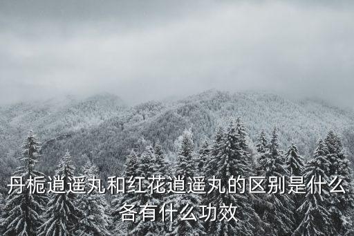 丹梔逍遙丸的成分，丹梔逍遙丸和紅花逍遙丸的區別是什么 各有什么功效