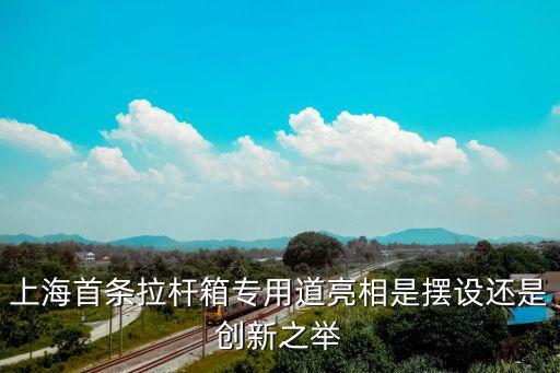 上海市拉桿箱專用道，上海首條拉桿箱專用道亮相是擺設還是創新之舉