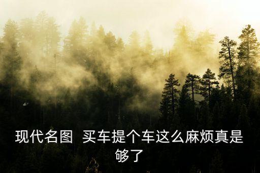 現代名圖  買車提個車這么麻煩真是夠了