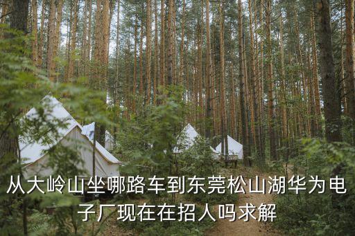 從大嶺山坐哪路車到東莞松山湖華為電子廠現(xiàn)在在招人嗎求解