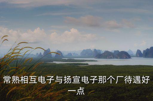 常熟相互電子與揚宣電子那個廠待遇好一點