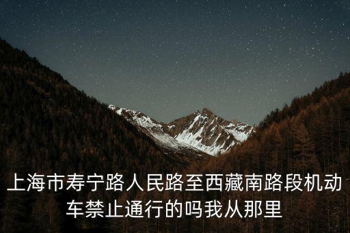 上海市壽寧路人民路至西藏南路段機(jī)動(dòng)車禁止通行的嗎我從那里