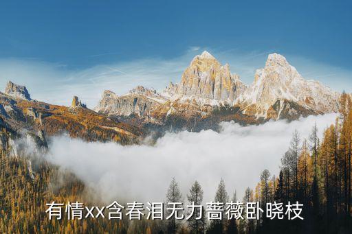 有情后感，有情xx含春淚無力薔薇臥曉枝