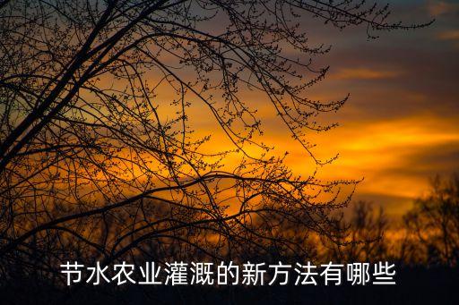 節水灌溉技術，為了節約寶貴的水資源人們創造了什么節水灌溉技術