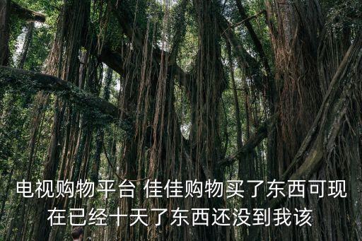 電視購物平臺 佳佳購物買了東西可現在已經十天了東西還沒到我該