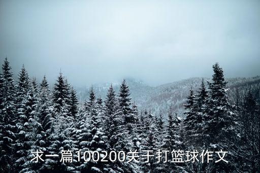 打籃球的作文，求一篇100200關(guān)于打籃球作文