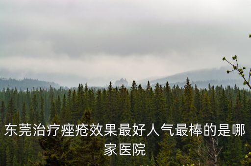 東莞治療痤瘡效果最好人氣最棒的是哪家醫(yī)院