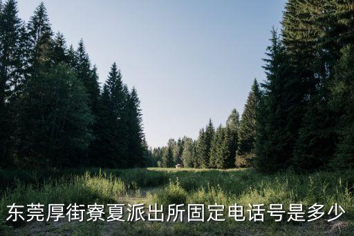 東莞厚街寮夏派出所固定電話號是多少